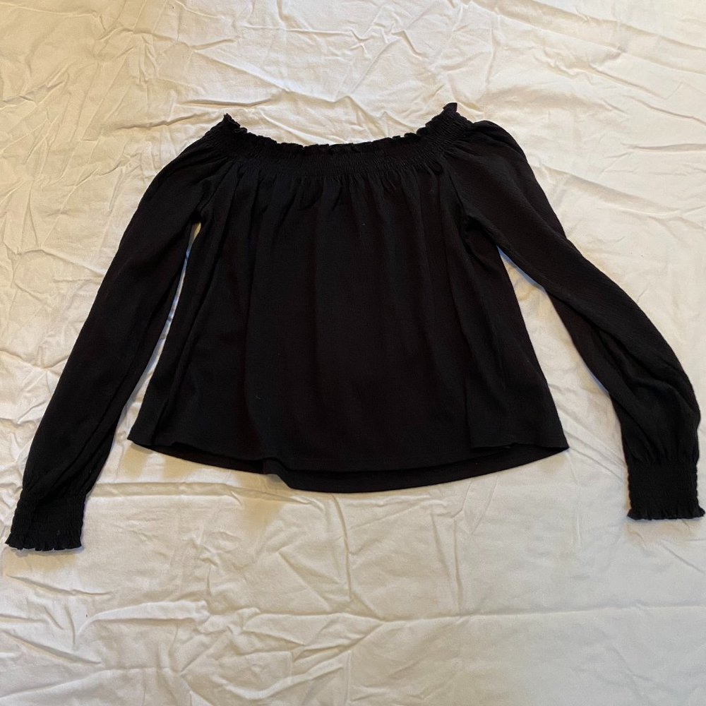 H&M Divided Black Off The Shoulder Long Sleeve